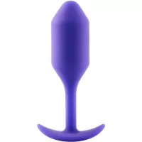 B-Vibe Snug Plug 2 Purple Silicone Weighted 4.5" Butt Plug
