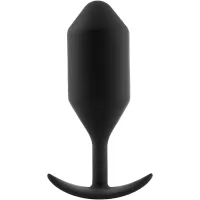 B-vibe Snug Plug 5 Black Large Weighted Wearable Butt Plug