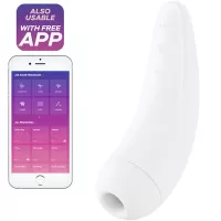 Satisfyer Curvy 2+ White App Controlled Vibrating Clitoral Stimulator