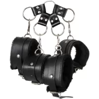 Adam & Eve Hog Tie With Black Fluffy Wrist & Ankle Cuffs