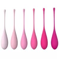 Playful Diamonds Kegel Balls Pink Weighted Training 6 Piece Set