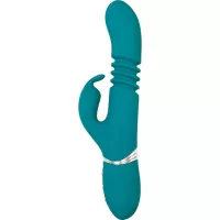 Adam & Eve Eve's Rechargeable Thrusting Green Rabbit Vibrator