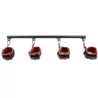 Saffron Matt Black Spreader Bar & Adjustable Wrist & Ankle Cuffs Set