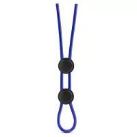 Stay Hard Blue Silicone Double Loop Cock Ring