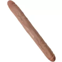 King Cock 16" Tan Thick Double Dildo