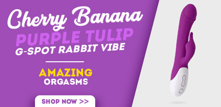 Cherry Banana Purple Tulip 10 Function G-Spot Rabbit Vibrator