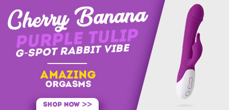 Cherry Banana Purple Tulip 8 Function G-Spot Rabbit Vibrator